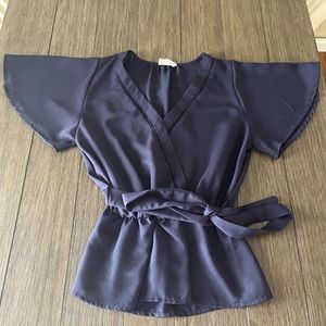 Navy Blue Blouse